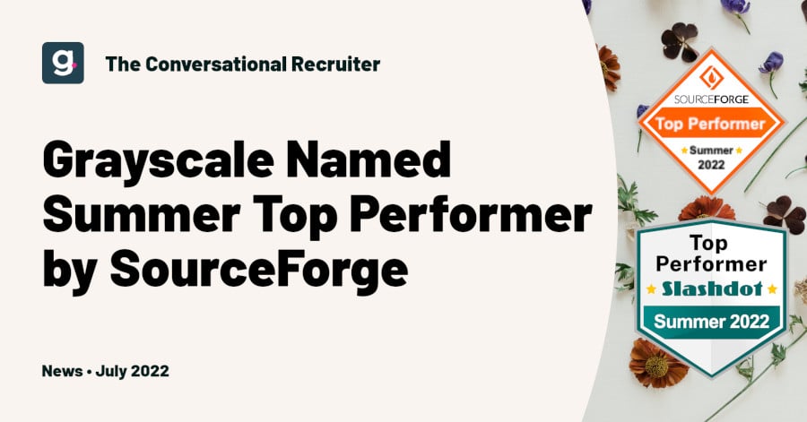Grayscale Wins the Summer 2022 Top Performer Award from SourceForge
