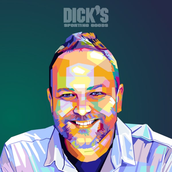 Rick at Dick's Sporting Goods Illustration