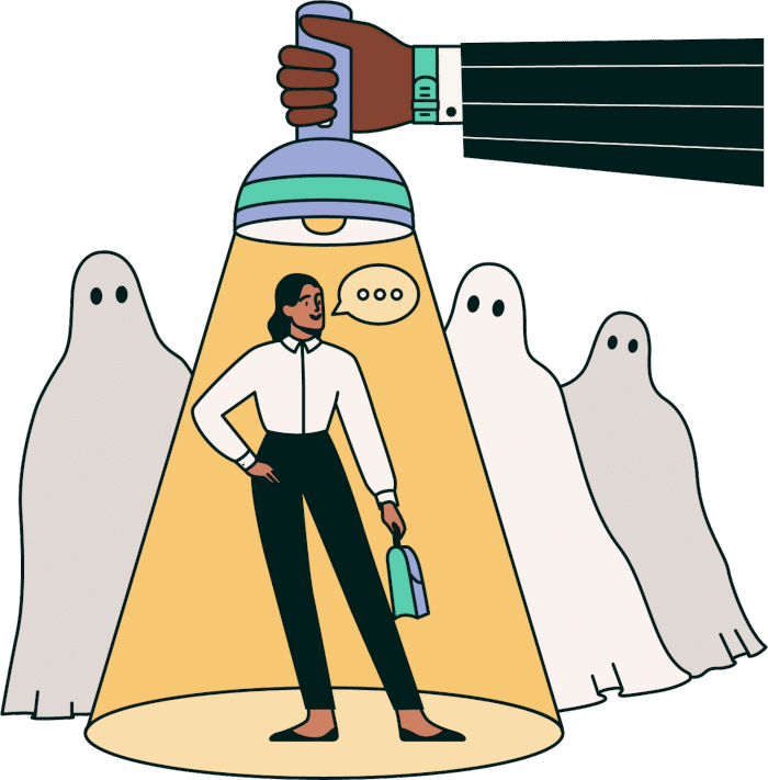 Candidate Ghosting Illustration